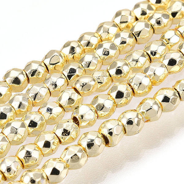 Electroplate Non-magnetic Synthetic Hematite Bead Strands