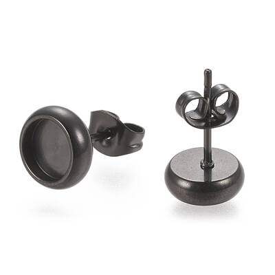 304 Stainless Steel Stud Earring Settings