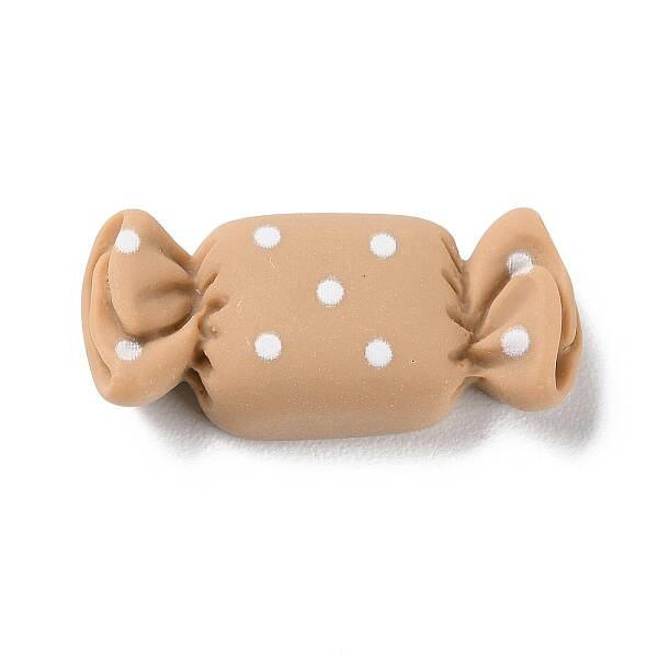 Cartoon Opaque Resin Polka Dot Candy Cabochons
