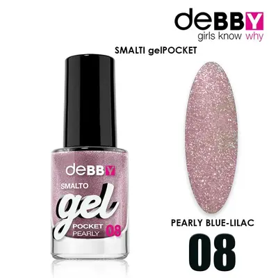 Debby pocket gel nail polish 08 pearly blue-lilac
