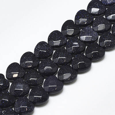 Synthetic Blue Goldstone Beads Strands