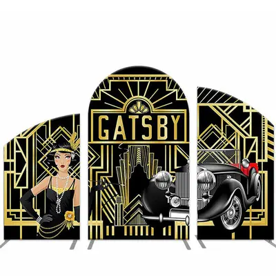 Aperturee Vintage Car The Great Catsby Beauty Arch Backdrop Kit | Diy Chiara Backdrop Cover | Custom Chiara Arched Covers | C...