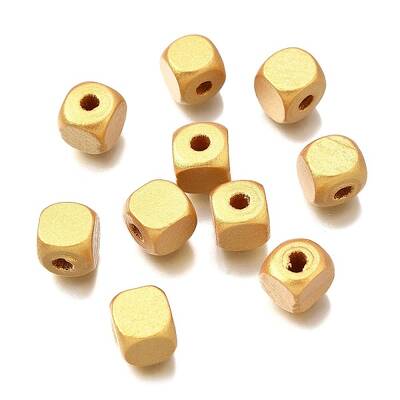 Spray Painted Wooden Beads