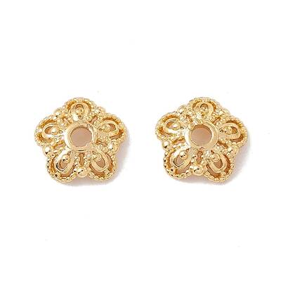 5-Petal Brass Bead Caps