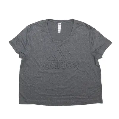 ADIDAS T-Shirt Grey Short Sleeve Womens S