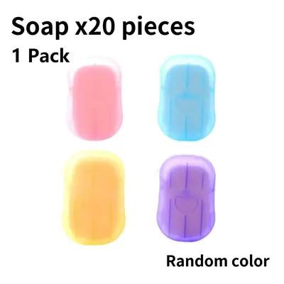Random Color Disposable Scented Hand Soap Flakes, Travel Hand Washing Soap Sheet, Mini Hand Washing Tablet, Outdoor Travel Ca...