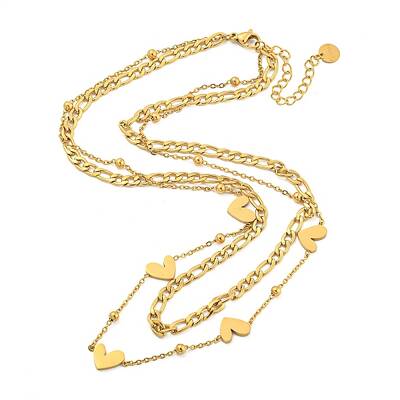304 Stainless Steel Double Layer Necklaces