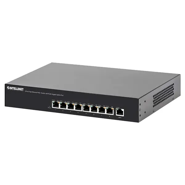 560764 Intellinet 8-Ports Fast Ethernet PoE+ RJ45 Desktop Switch