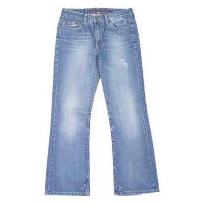 HILFIGER DENIM Hipster Womens Jeans Blue Regular Bootcut Stone Wash W28 L30