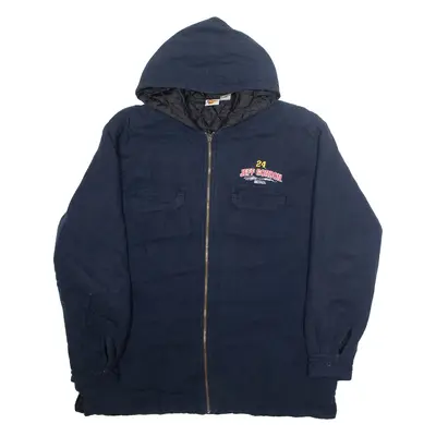 WINNERS CIRCLE Mens Jacket Blue Hooded L