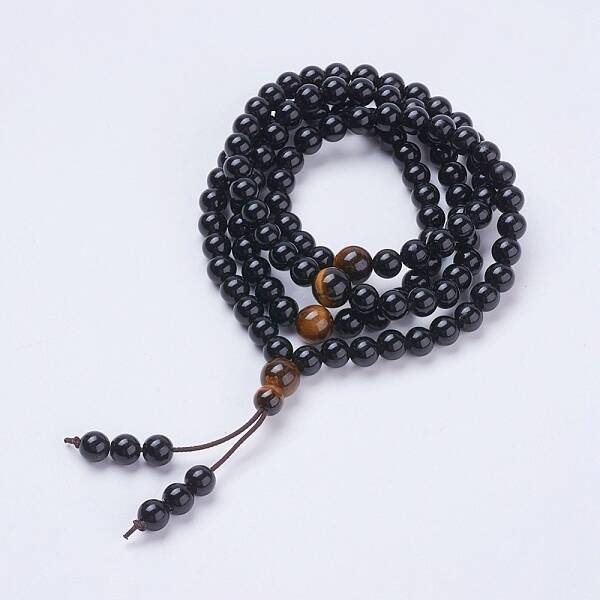 Natural Obsidian & Tiger Eye Wrap Bracelets