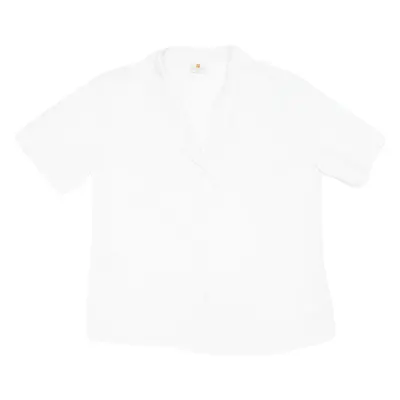 Womens Blouse White V-Neck M