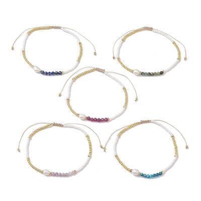 5Pcs Natural Gemstone Beaded Bracelets