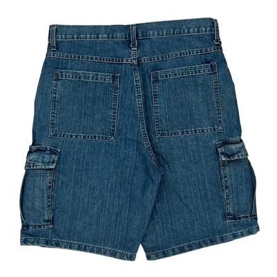 Wrangler Cargo Denim Shorts - 32W 11L Blue Cotton Blend