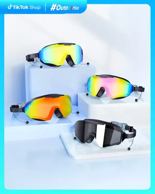 Viyawise Swim Goggles for Adults & Kids - Anti-Fog Full-Coverage, 3-Color UV Lens, Waterproof Earplugs & Nose Clip, Fit Outdo...