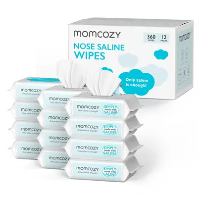 Baby Wipes, Momcozy Saline Nose and Face Baby Wipes, Cleanses & Sanitizes，Made Only With Natural Saline, Mild and Non-irrit...