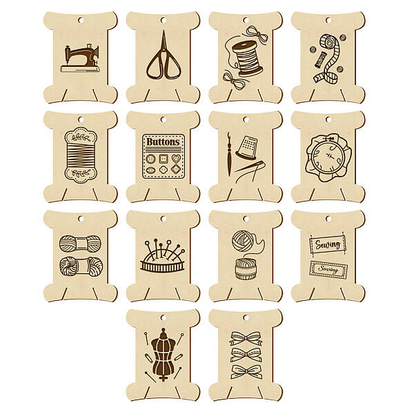 14Pcs 14 Style Plywood Thread Winding Boards