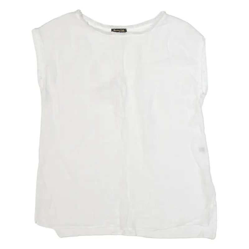 MASSIMO DUTTI Womens Top White Sleeveless S