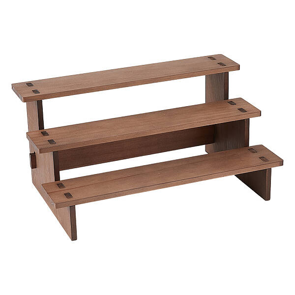 3-Tier Wooden Jewelry Organizer Display Risers