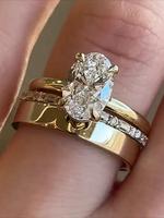 Unisex Elegant Ring Set, Exquisite Trendy Engagement Ring, Fashionable Jewelry for Women & Men As Gift