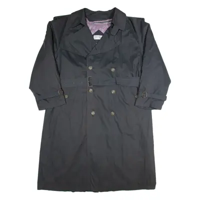 YVES GERARD Mens Trench Coat Blue M