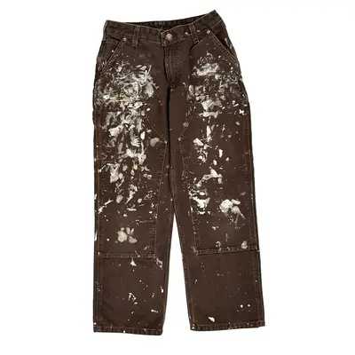 Carhartt Double Knee Trousers - 27W UK 8 Brown Cotton