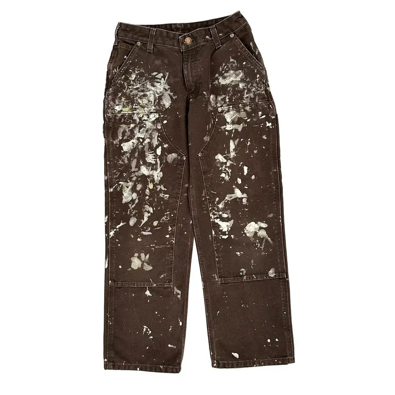 Carhartt Double Knee Trousers - 27W UK 8 Brown Cotton