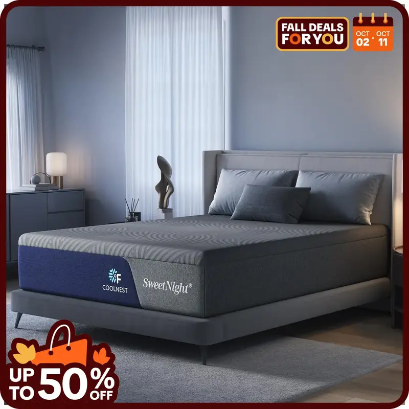 Weightless Cooling Mattress for Heavy Users - 5-Zone Support & 8°C Cooler,Fiberglass-Free Sleep Experience Temperature R...