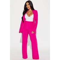 CEO Vibes Blazer Set - Pink