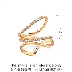 'Form' 18K Rose Gold Diamond Ring