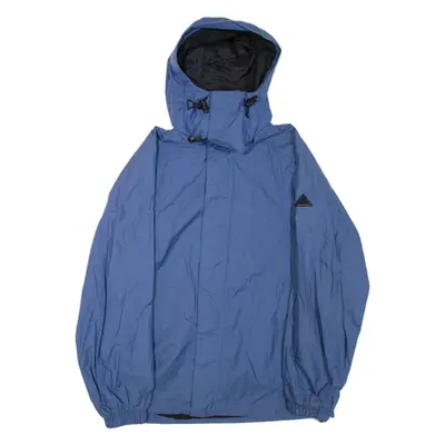 ADIDAS Mens Rain Jacket Blue Hooded M