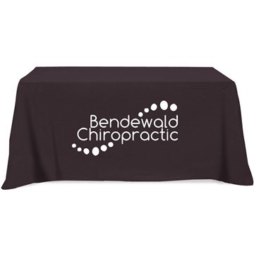 1 Promotional Flat 4-sided Table Cover - fits 6 foot standard ...