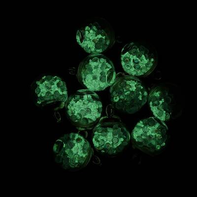 Glow in the Dark Luminous Glass Globe Pendants