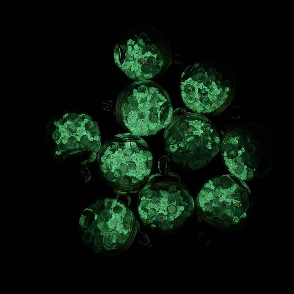 Glow in the Dark Luminous Glass Globe Pendants