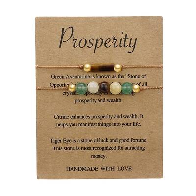 2Pcs 2 Styles Natural Green Aventurine and Natural Tiger Eye Braided Beads Bracelets for Women