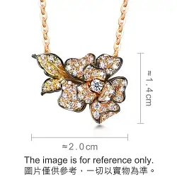 'Symphony' 18K Multi-coloured Gold Diamond Pendant