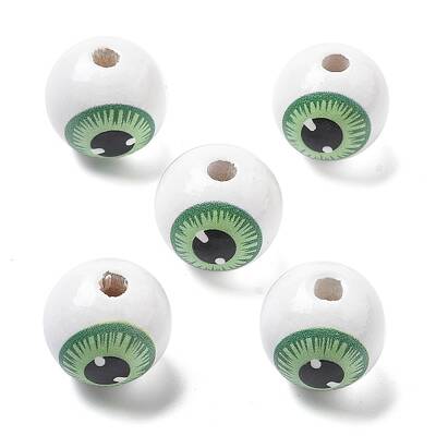 Printed Schima Wood European Beads