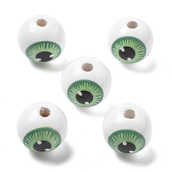 Printed Schima Wood European Beads