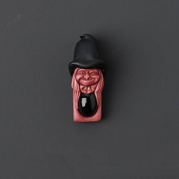 Natural Dyed & Heated Black Agate Pendants
