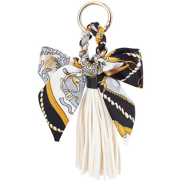 PU Leather & Seltin Cloth & Golden Alloy Pendants Decorationg