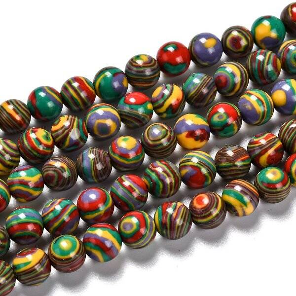 Synthetic Malachite Beads Strands