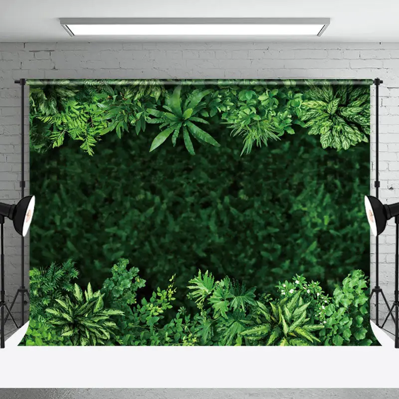Nature Green Plant Leaf Spring Photo Booth Backdrop - Aperturee