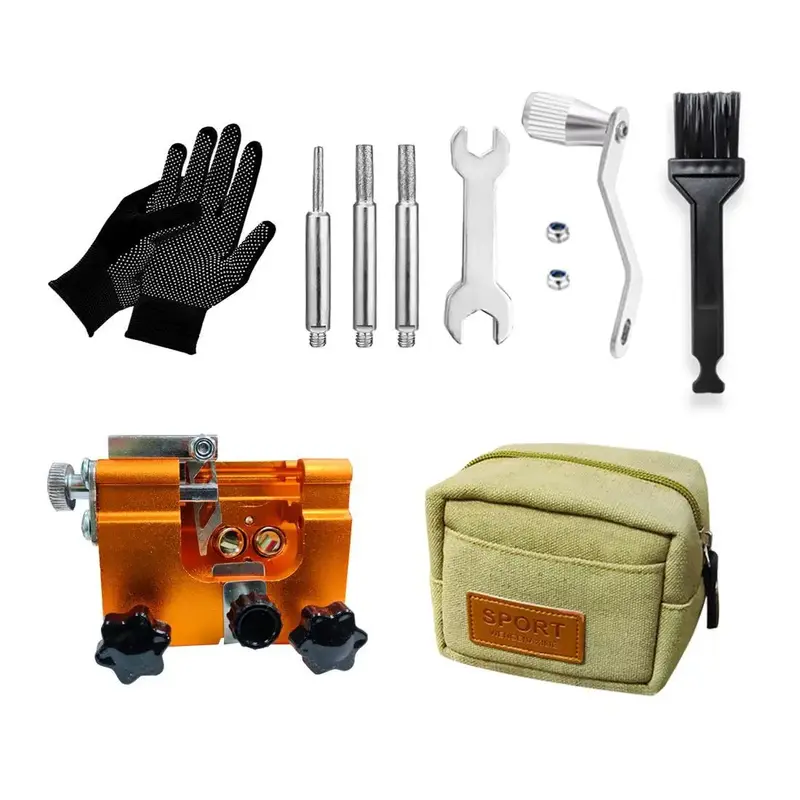 Chain Saw Blade Sharpener Kit, 1 Set Manual Sharpening Tool Kit for 4 Inch to 22 Inch Chainsaw, Garden Pruning Electric Saw...