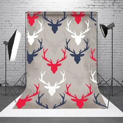 Different Colored Deer Silhouettes Photo Backdrop - Aperturee