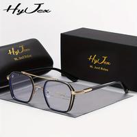 HyJex anti blue light glasses frame glasses trendy double beam metal flat lens
