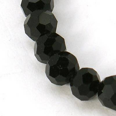 Faceted Glass Round Beads Strands