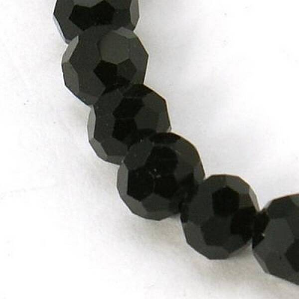 Faceted Glass Round Beads Strands