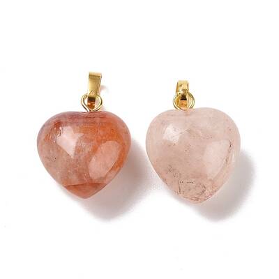 Natural Hematoid Quartz/Ferruginous Quartz Pendants