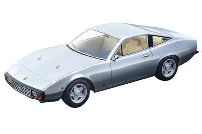 1971 Ferrari 365 GTC/4 Nurburgring Silver with Light Cream Interior Mythos Series Limited Edition to 80 pieces Worldwide 1/18...