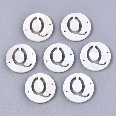 Natural Freshwater Shell Links Connectors
